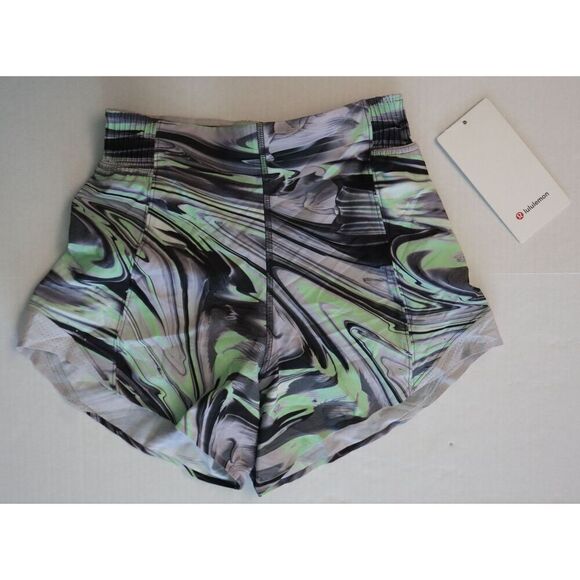 Lululemon W7BW0T Women's Sz 2 Multicolor Hotty Hot High-Rise 4" Lined Shorts *SE - Picture 1 of 14